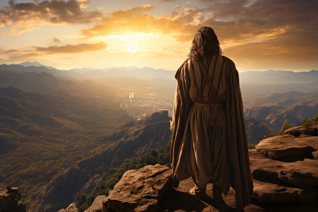 tiros completos de jesus na natureza